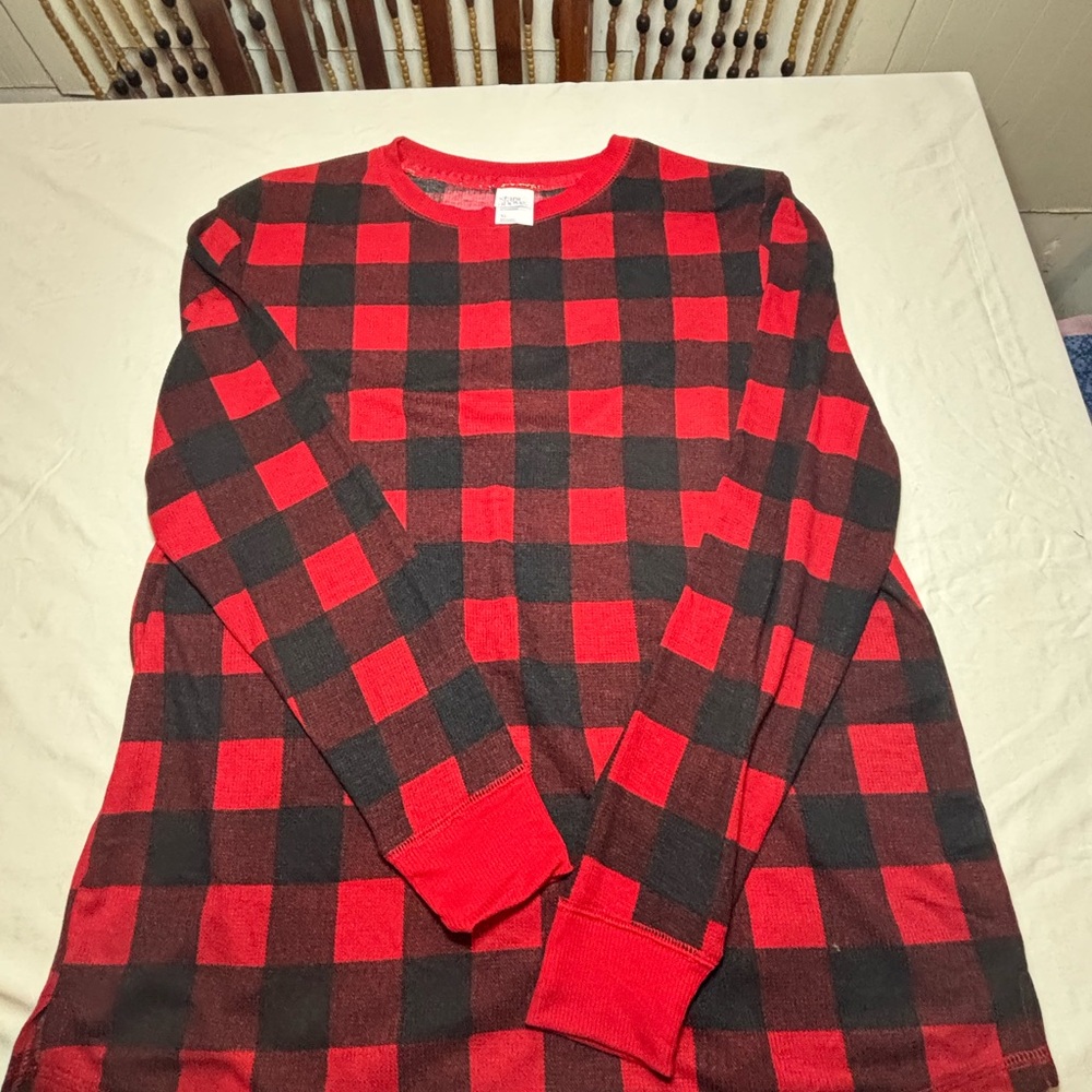 Red and Black Checkered Men's Sweater